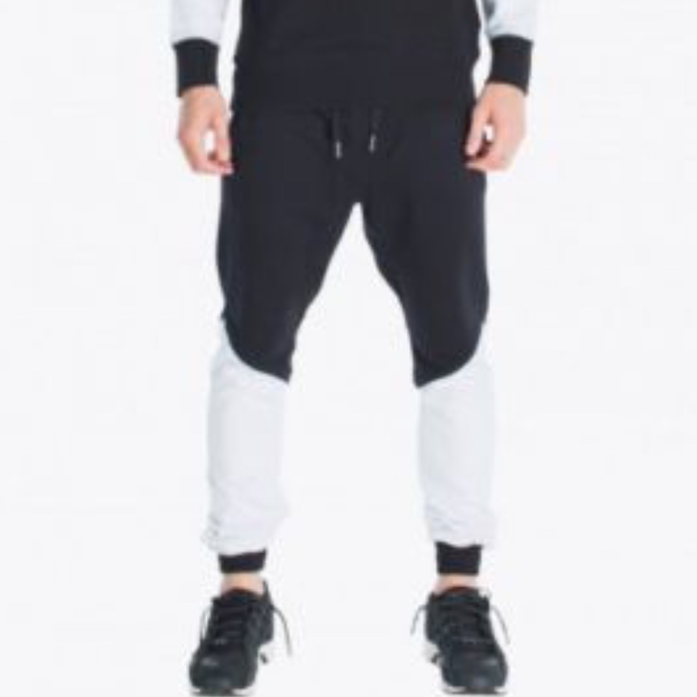 ZANEROBE MENS TRACKER TEAM SWEAT PANT BLACK WHITE